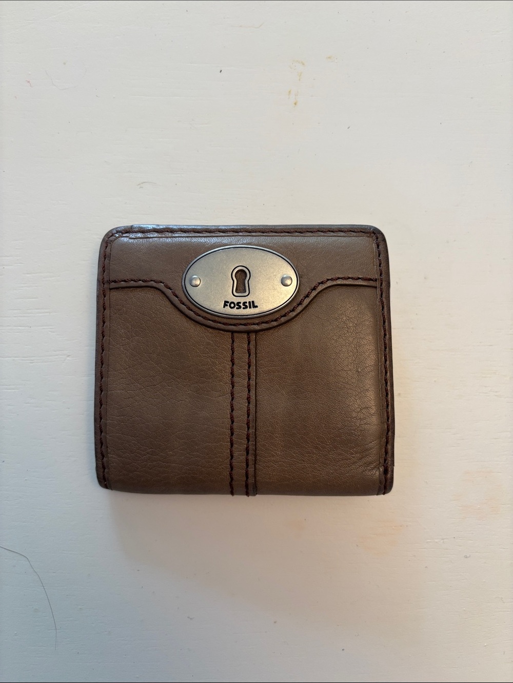 Fossil Brown Leather Compact Bifold Wallet